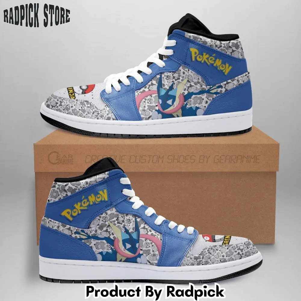 Greninja air jordan high top sneakers anime game fan gift idea pt06 pt04  rp0243655